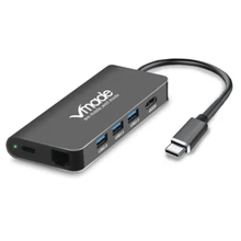Vmade usb-хаб 8 в 1 Thunderbolt 3 type C адаптер док-станция 2 USB 3,0 порт 4K HDMI 1080P VGA RJ45 Gigabit Ethernet для Macbook Pro PC(China)