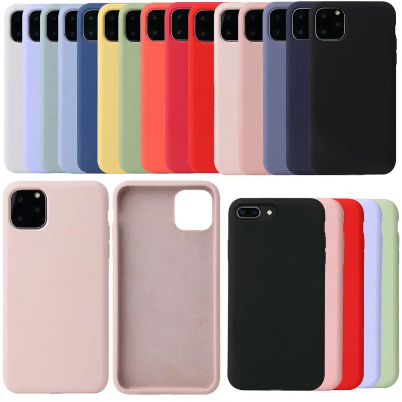 

Case For Apple iPhone 11 Pro Max XS Max XR X 8 7 6 6s Plus Silicone Slim Cover