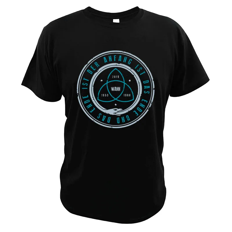 

Dark Netflix T Shirt German Science Fiction Thriller TV Series The Beginning Is The End Vintage Digital Print T-Shirt