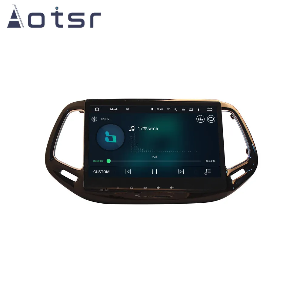 Clearance Android 9 64GB Car No DVD Player GPS navigation For JEEP Commander 2016+ Radio Tape Recorder Multimedia player Headunit HD IPS 3