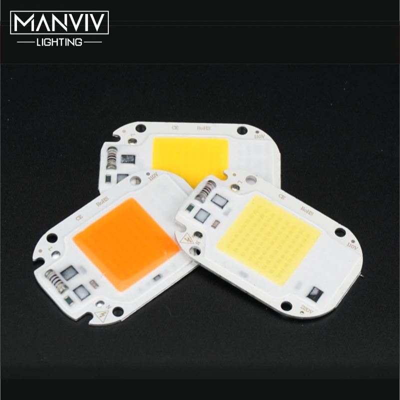 Светодиодный чип COB 20 Вт 30 50 3 5 7 9 12 15 18 110 В 220 умный IC Light с высоким световым потоком
