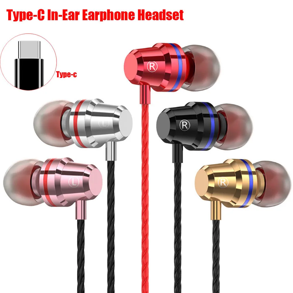 In-ear Wired Earphone Type-c Music Sport Earbuds for Samsung Xiaomi Mi 8 Huawei P20 P30 USB Type c Metal Headset with Mic 20J18 |