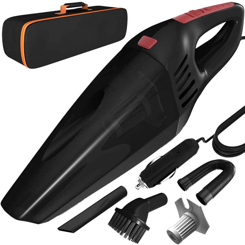 

Car Vacuum DC 12V 120W High Power Portable Handheld Car Vacuum Cleaner with LED Light Strong Suction Wet Dry Use Auto Car Vacuum