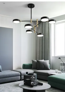 

Simple personality Creative Design LED pendant light Nordic home wrought iron set hall rotating shape pendant lamp