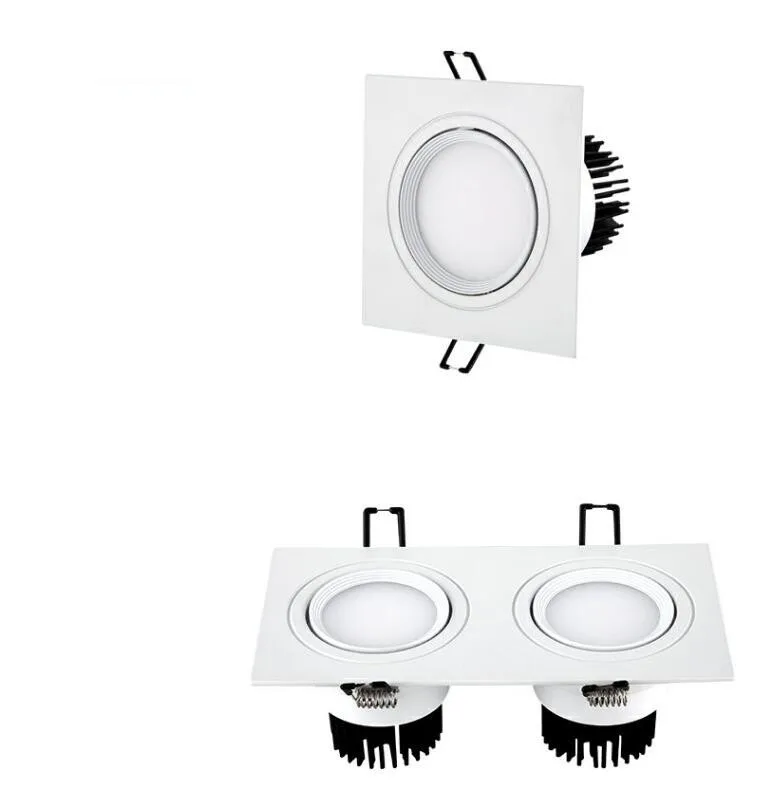 5 와트 7 와트 10 와트 20 와트 ac85-265V 천장 매립형 실내 조명 Led 통 광장 디 밍이 가능한 cob 스포트 라이트