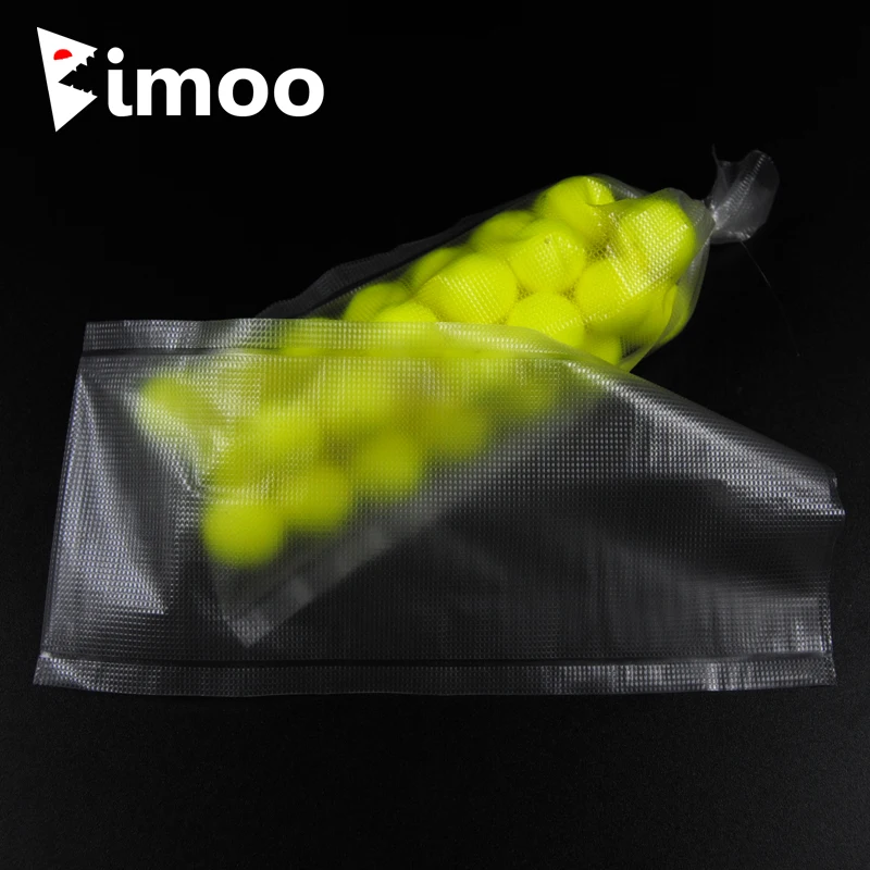 Bimoo 50Pcs 7X15Cm Pesca Alla Carpa Pva Borse Alimentatore Cast Tasca Pop Up Rig Esca Materiale Di Promozione Attrezzatura Da Pesca