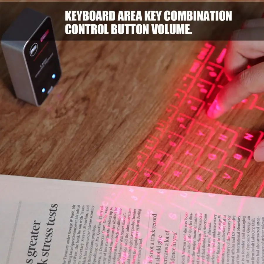 KB560S проекционный Bluetooth клавиатура Многоточечное распознавание виртуальная лазерная клавиатура