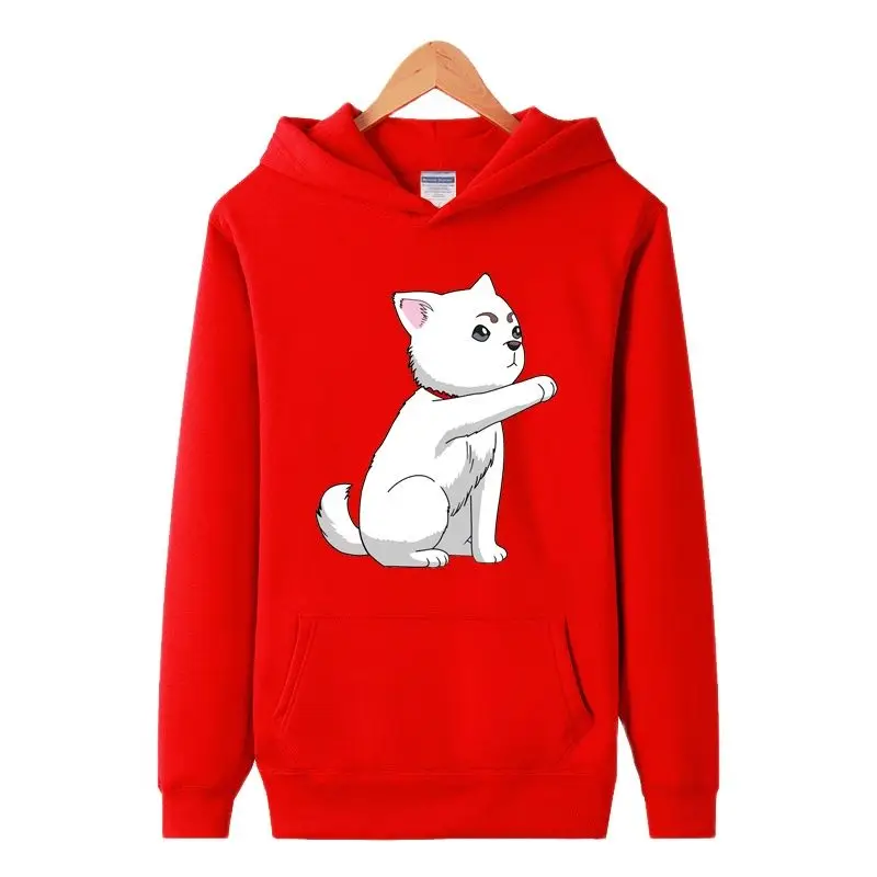 

Unisex Anime GINTAMA Sakata Gintoki Pullover Hoodies Sadaharu Kagura Casual Hooded Jacket Coat