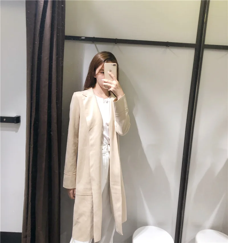 Mr78 Autumn Clothing New Style WOMEN'S Dress Mid-length Suede Textured Effect Coat