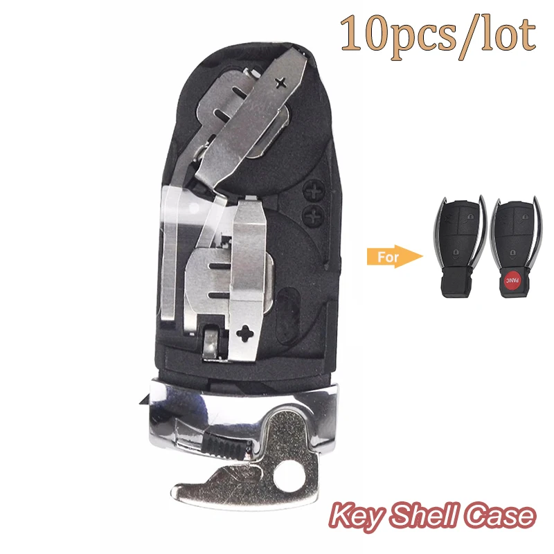 

KEYECU 10pcs Small Key Shell Fob Battery Holder For Mercedes For Benz A B C E S CL CLS CLA CLK W203 W204 W205 W210 W211 W212