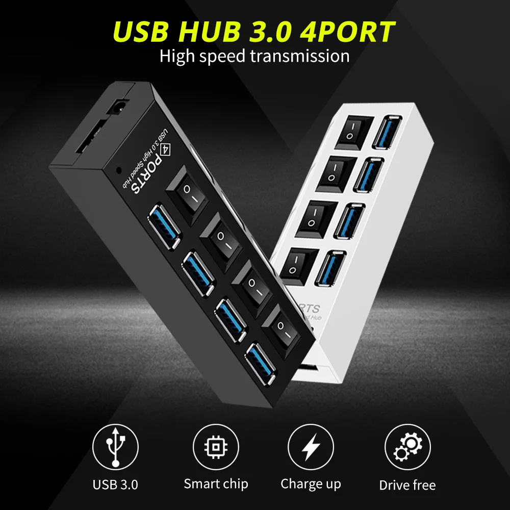 GUUGEI usb-хаб 3,0 Мульти USB 3,0 концентратор USB Высокоскоростной разветвитель 4 порта 2,0 Hab устройство для чтения карт SD TF все в одном аксессуары концентратор для ПК