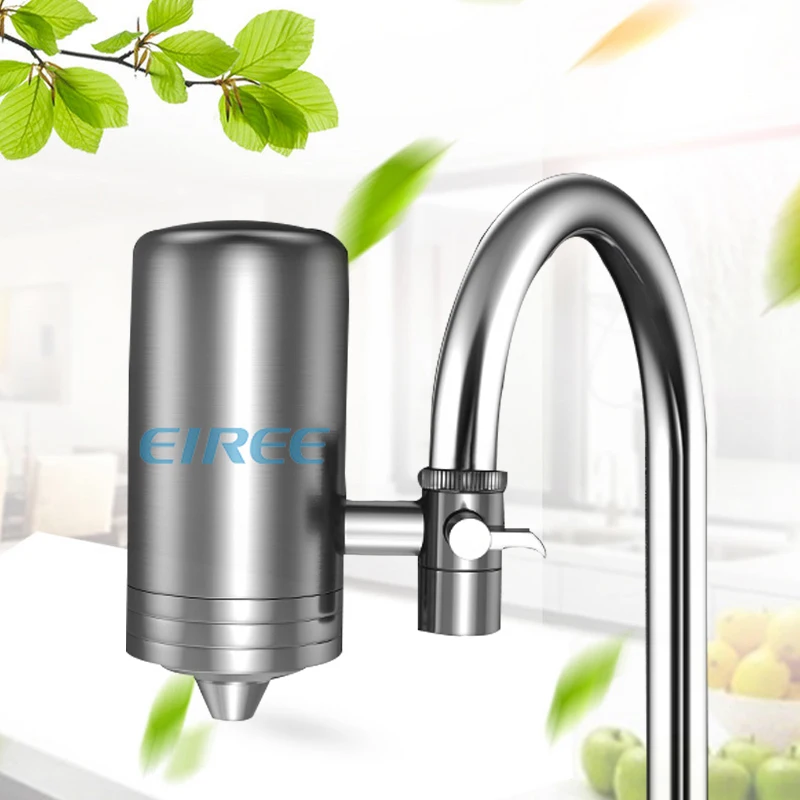 EIREE Kitchen Faucet Filter Tap Water Filter Purifier With 4 Filter  Cartridge Stainless Purifier Water Filtration System
