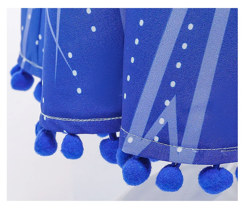 Snow Queen 2 Cosplay Elsa Anna Girls Dress Summer Casual Mesh Princess Dress Party Performance Costume 4-12 Years Kids Dresses