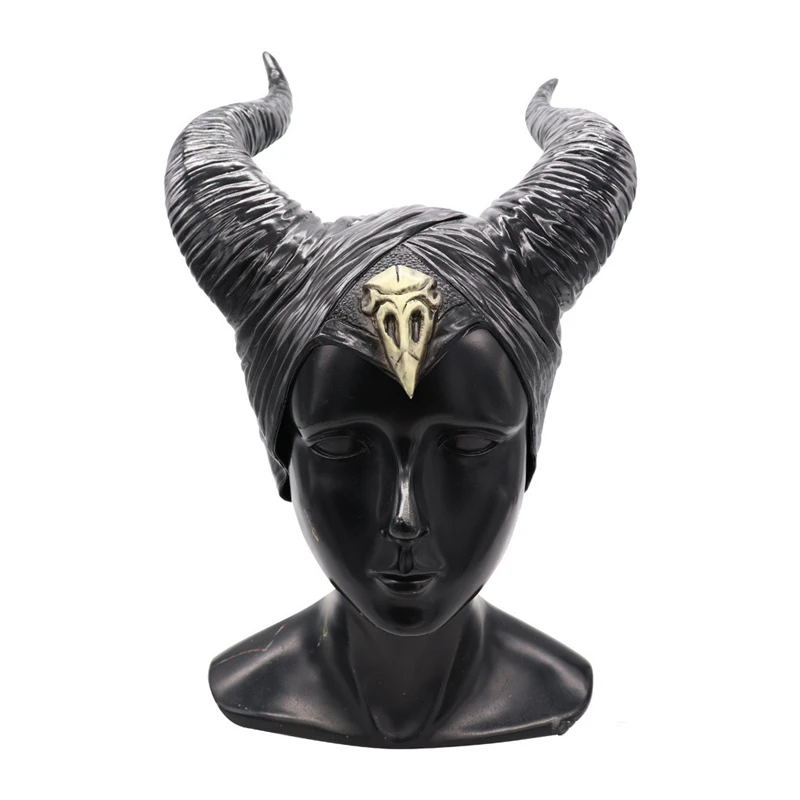 Maleficent: любовница злой ведьмы рога костюм головные уборы маска головные уборы шлем вечерние Хэллоуин косплей Черная Королева шляпа