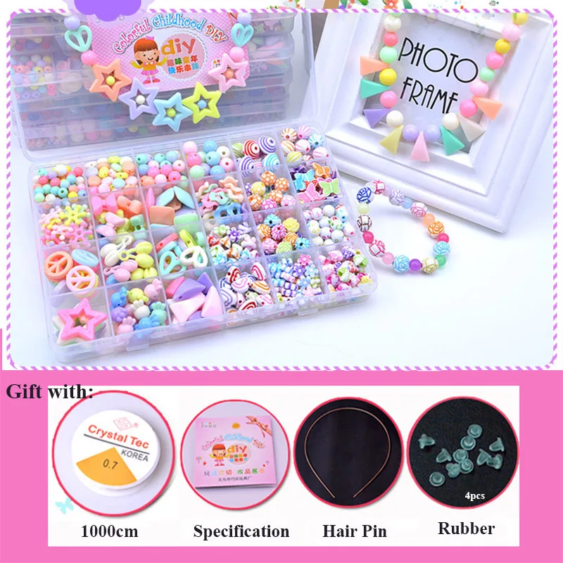 500-580 шт с коробкой и инструментом Diy игрушка для обучения подарки для девочек ручные возможности Детские Бусы игрушки