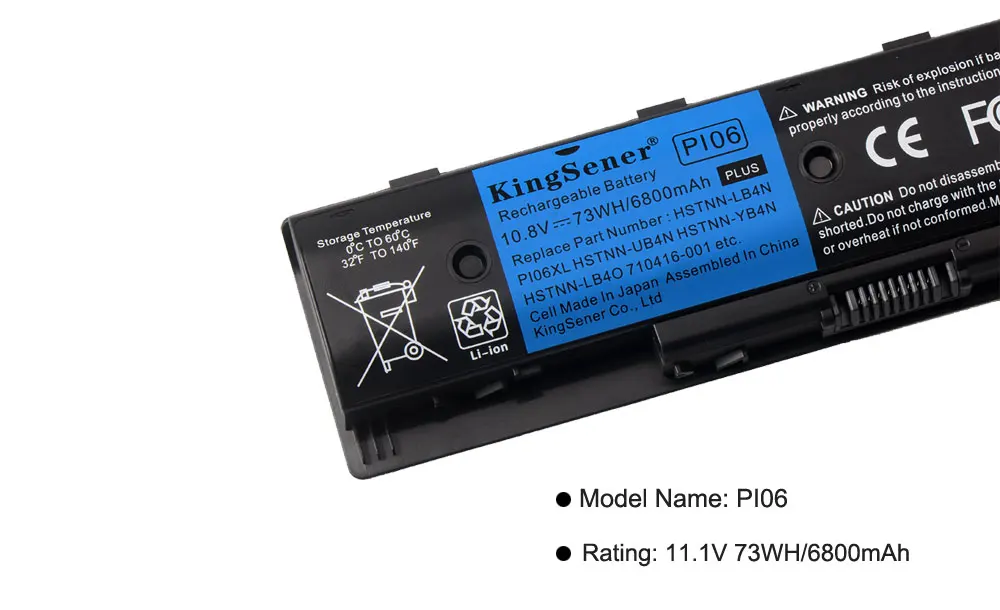 KingSener Корея сотовый PI06 Батарея для hp Enyy 14 15 17 серии для hp Pavilion 14-E051TX HSTNN-LB4N HSTNN-UB4O 710415-001 аккумулятор большой емкости Pi06 PI09