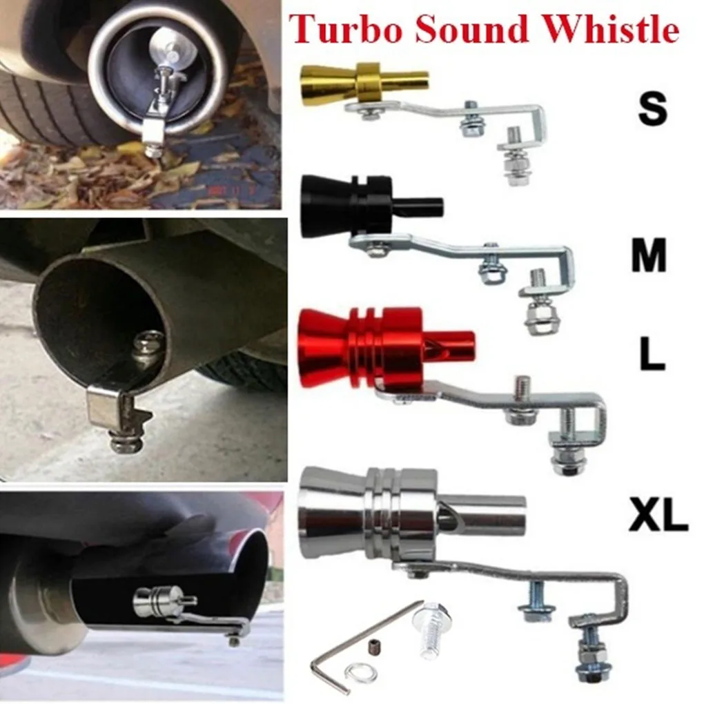 ANGGREK Car Turbo Whistle red 1 Car Exhaust Pipe Turbo Whistle Replacement for Automobile ATV SUV Auto Accessories Universal 