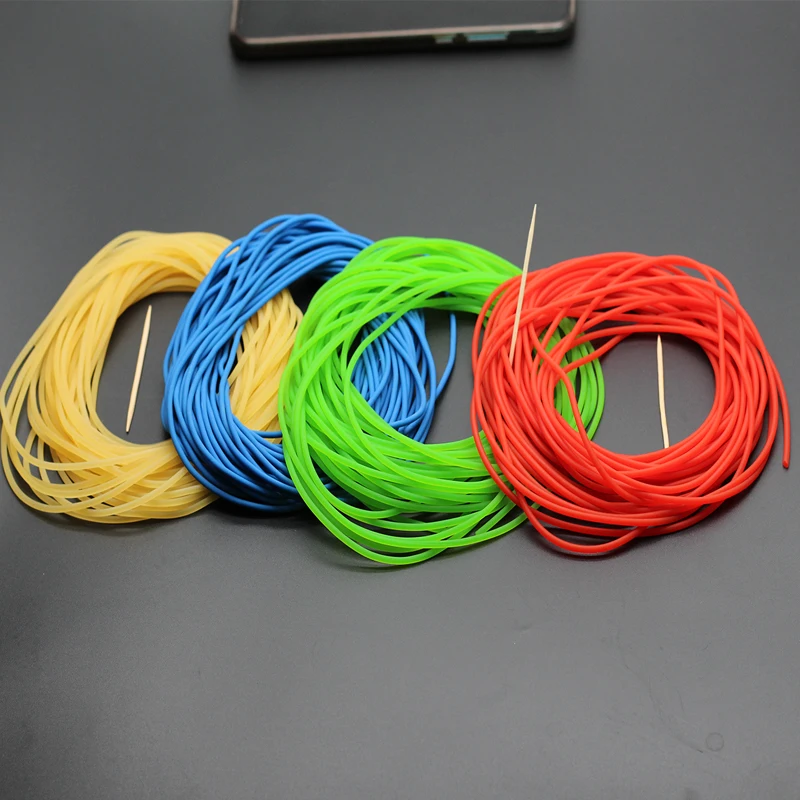 diameter 2mm Solid Elastic Rubber Fishing Line Fishing Rope Elastic Rope Tied Fishing Line Buffer Release Elastic Rubber Rope