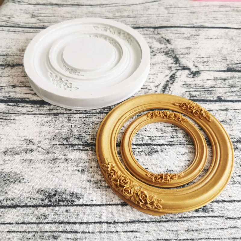 Sijiangmold Lot De 6 Moules En Silicone Pour Cadre Photo, Couronne, Fondant, Moule à Chocolat Pour Décoration De Gâteaux, Bonbons, Pâte à Sucre