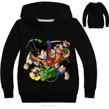 Горячая худи Dragon Ball Одежда для мальчиков Dragon Ball Z Вегета ГОКу длинные толстовки с длинными рукавами худи для мальчиков Одежда для детей Верхняя одежда с капюшоном