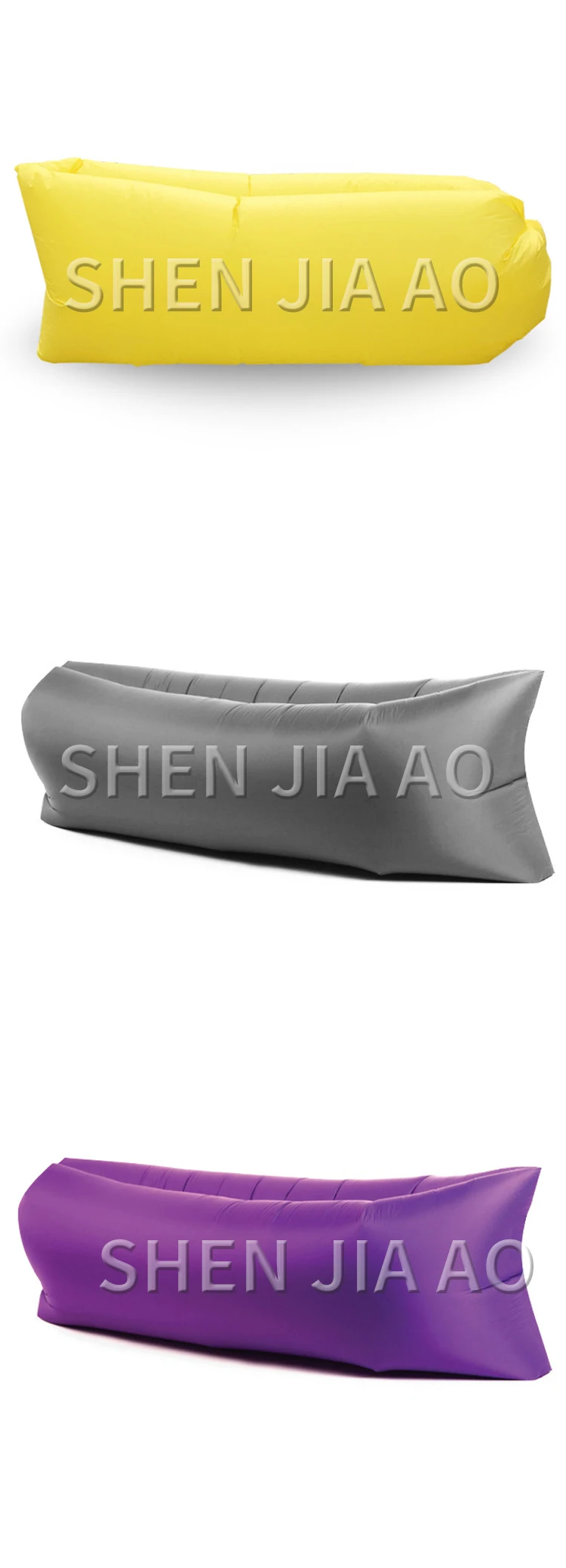 240*72/200*70 Outdoor Lazy Inflatable Bed Air Sofa Sleeping Bag Camping Picnic Portable Inflatable Sofa Manual Inflatable Sofa
