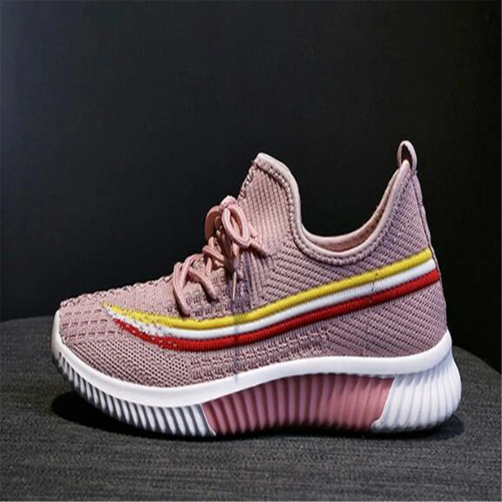 Outdoor sport shoes Women Sneakers Mesh Knitting Flat Running Shoes Lightweight Slip-on Breathable Walking Sport ShoES y763