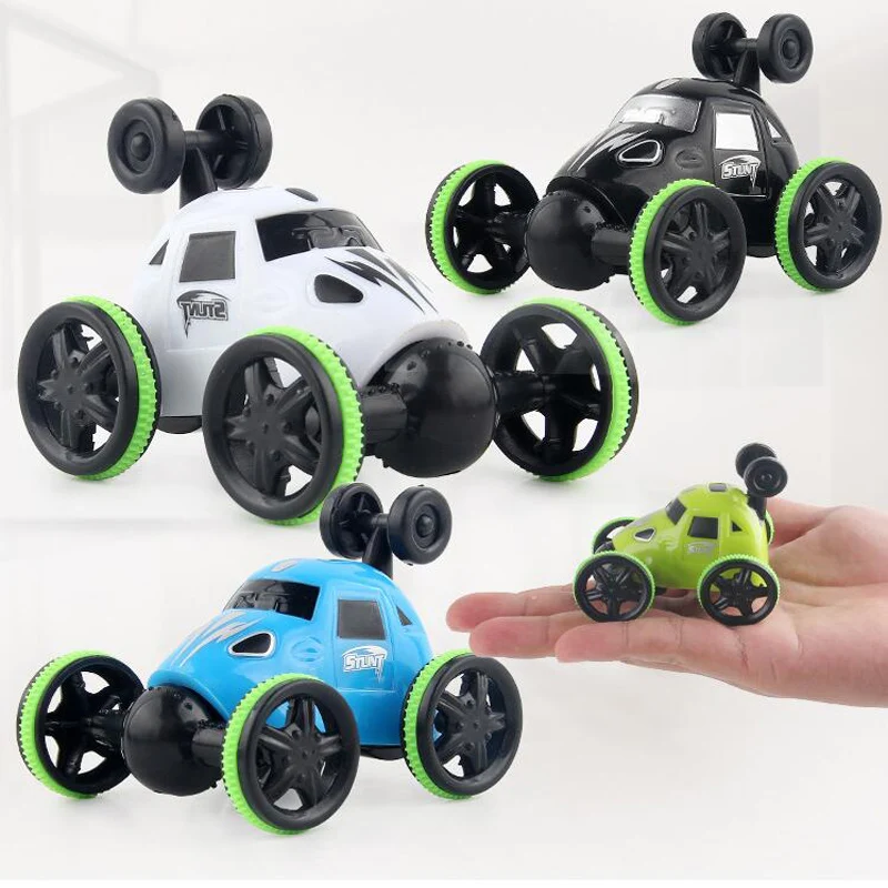 

Children's Mini Wireless Remote Control Charging Tumbling Stunt Car 2.4G With Light 360 Degree Rotating Dump Truck Toy Gift