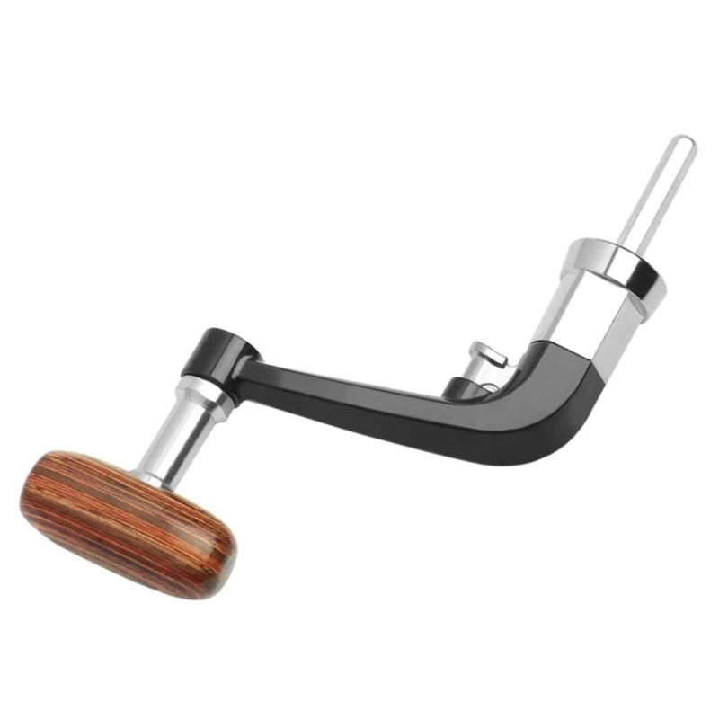 

Fishing Reel Handle Fisherwheel Folding Spinning Fish Accessories Wheel Fisherwheel Rocker Metal Shaker Solid Wooden Grip