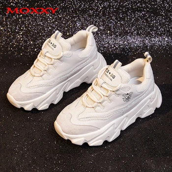 

2020 New Fashion Chunky Sneakers Women Shoes Grey Beige Brand Women Dad Sneaker Platform Comfort Casual Shoes Woman basket femme