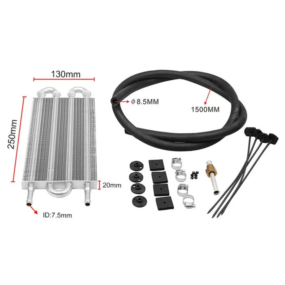 4/6/8 ряд радиатор трансмиссионного масла и монтажный комплект радиатора дистанционного Алюминий сплав Масляный радиатор+ шланг/набор креплений