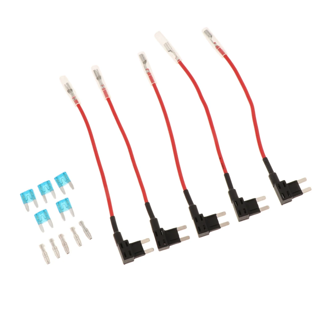 5pcs Add A Circuit Fuse Tap Piggy MINI Back  Fuse Holder ATM APM 12/24V