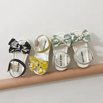 

2020 New Style Summer GIRL'S Sandals Children Casual Little Daisy Peep-Toe Gladiator Sandals Versatile Bow Velcro