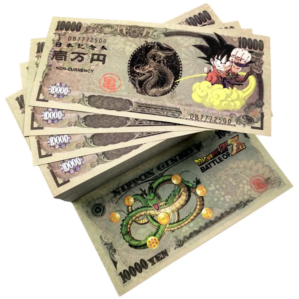 Йен Dragon Ball бумажные банкноты 10000 японская иена не валюта анти-Поддельные Банкноты заготовка коллекционные вещи