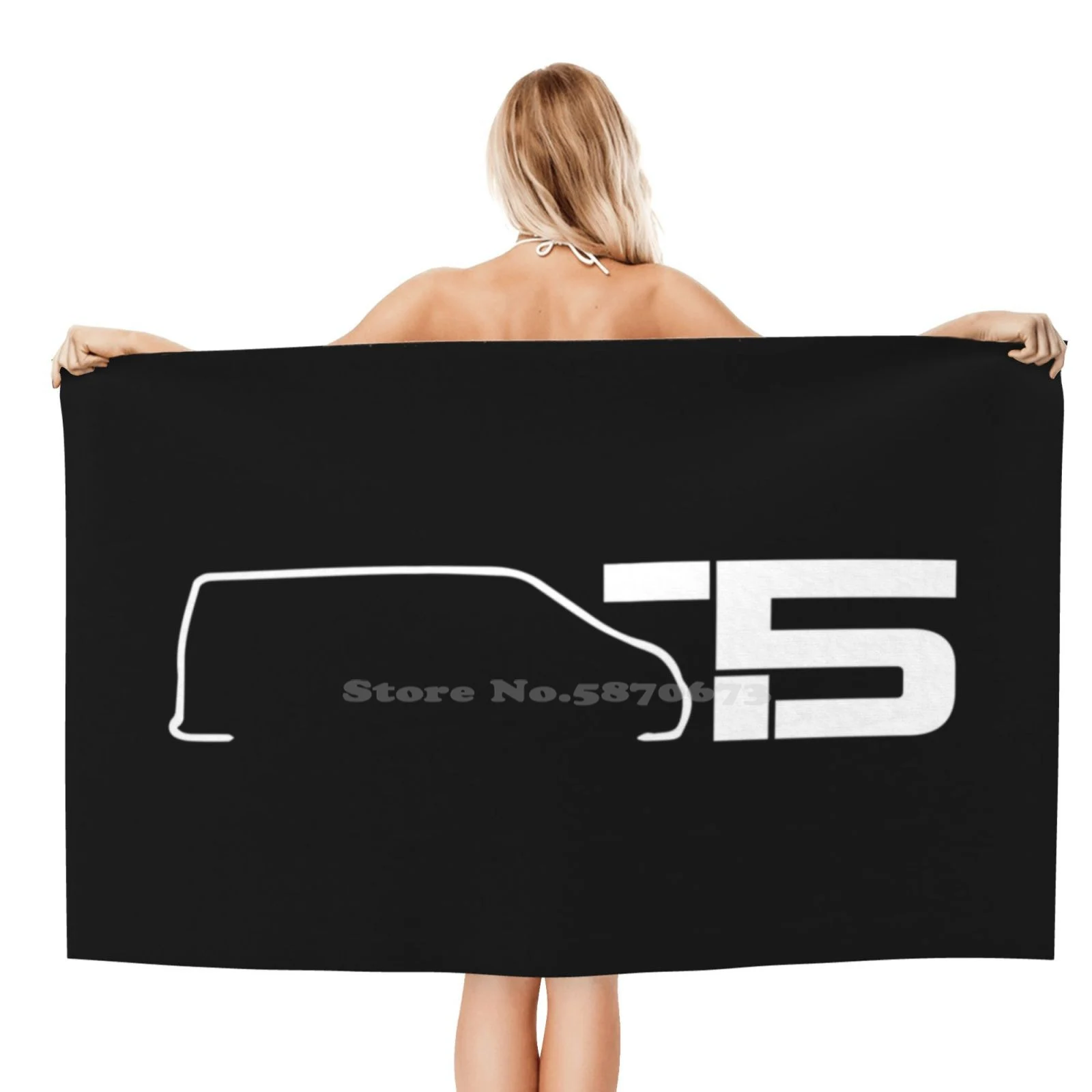 Vanlife T5 R Asciugamano Da Bagno Grande Telo Da Mare Coperta Per La Protezione Solare Vw Dub T4 T5 Transporter Rv Mtb Mountainbike Bike Bike Cycle Ca