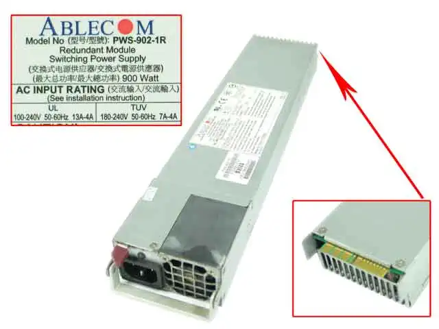 Emacro Ablecom PWS-902-1R Сервер питания 900 Вт блок питания для сервера