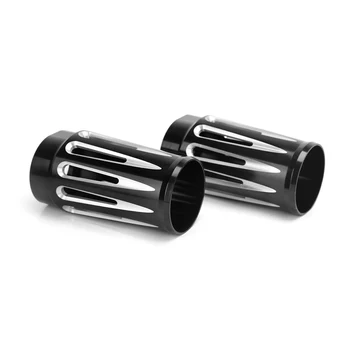 

Black Motorcycle Front Fork Boot Slider Shock Covers For Harley Touring All Model 1984-2013 2010 2011 2012
