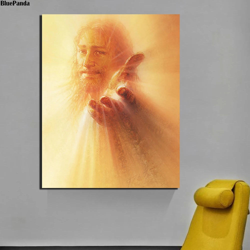 LLXHG/ Jesus Christus Die Hand Gottes Leinwand Poster Und Drucke Dekorative Wandkunst Bilder Gem/älde F/ür Wohnzimmer Home Decoration-60X80Cm Ungerahmt