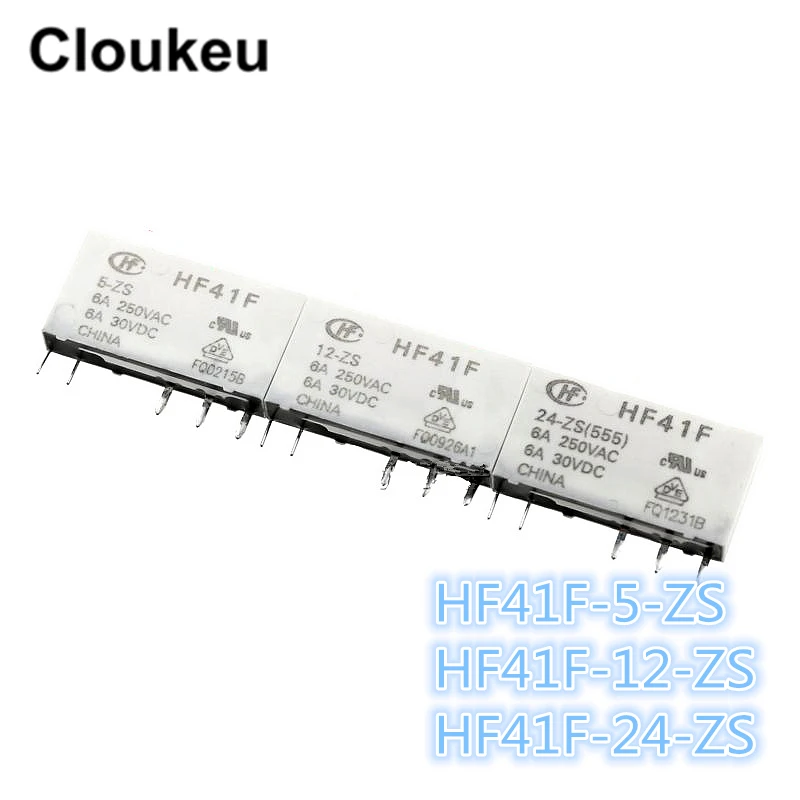 100Pcs Relay DIP5/4 HF41F-5-ZS HF41F-12-ZS HF41F-24-ZS HS 5V 12V 24V | Обустройство дома