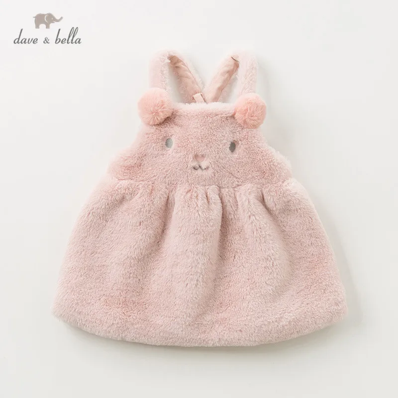 DBZ11946 dave bella/зимнее платье принцессы с кроликом для маленьких девочек детское модное праздничное платье детская одежда в стиле «лолита»
