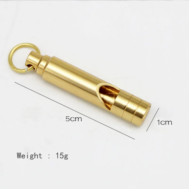 Emergency Survival Whistle Loud Version High Decibel Brass Metal Bamboo Shape Section Whistle For Help Defensive Training 7