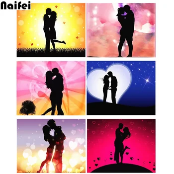 

5D DIY diamond painting couple shadow full drill diamond embroidery cross stitch rhinestone picture decoration Wedding gift