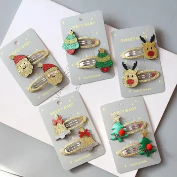 

Women Girls Cute Christmas Hairpins Hair Clip Bands Cartoon Headwear Kids Barrettes Toddlers Charm Jewelry Gift Hair Accessories