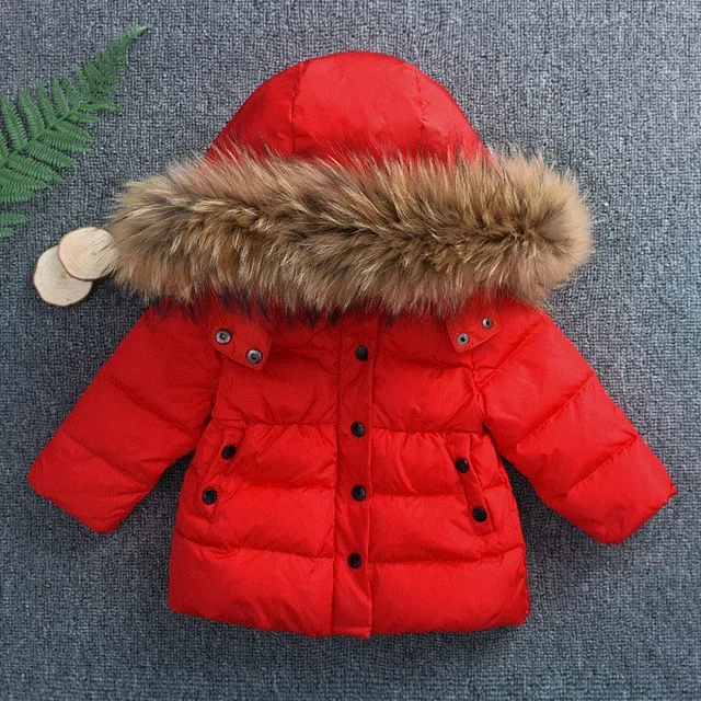 

Girl'S Coat 2019 Winter New Style Baby Girls Thick Cotton-padded Jacket 1-2-3-Year-Old 4 Small CHILDREN'S down Jacket Cotton-pad