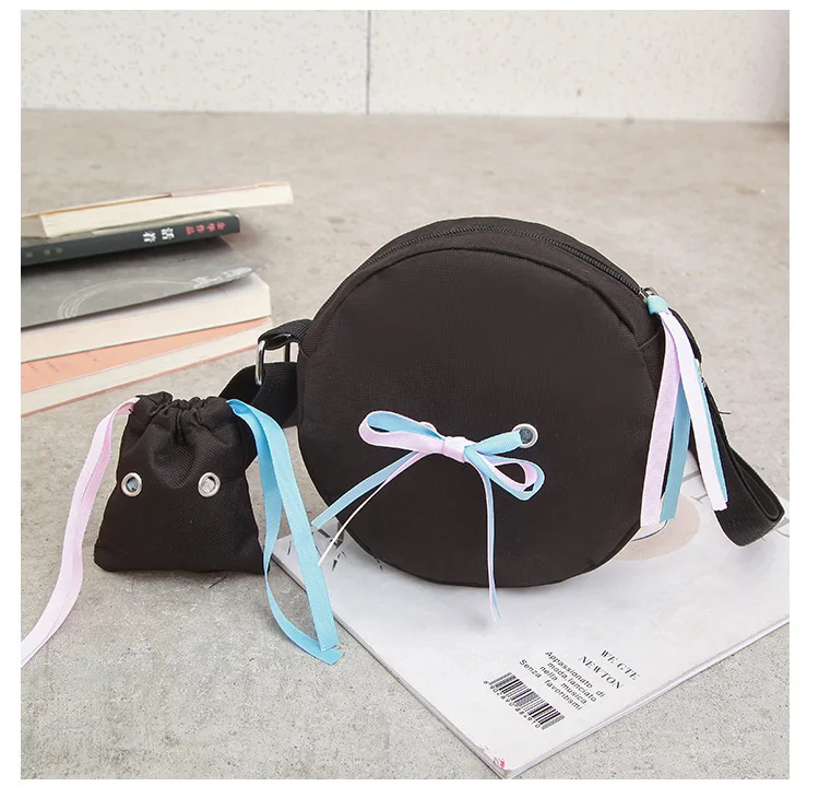 Women Backpack Korean Fashion Ribbon Bow 5pcs Cover Mother Bag Wild Large-capacity School Bag