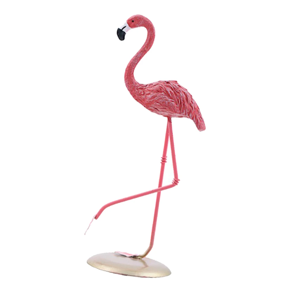 20cm Tabletop Stand Flamingo Birds Figurine Collection Ornament REAL LOOKING Home Decor Ornament