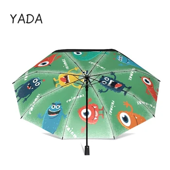 

YADA Graffiti Folding Automatic Cartoon Umbrella For Women UV Rainproof Umbrella Fold Parasol Rain Sun Anime Umbrellas YD200098
