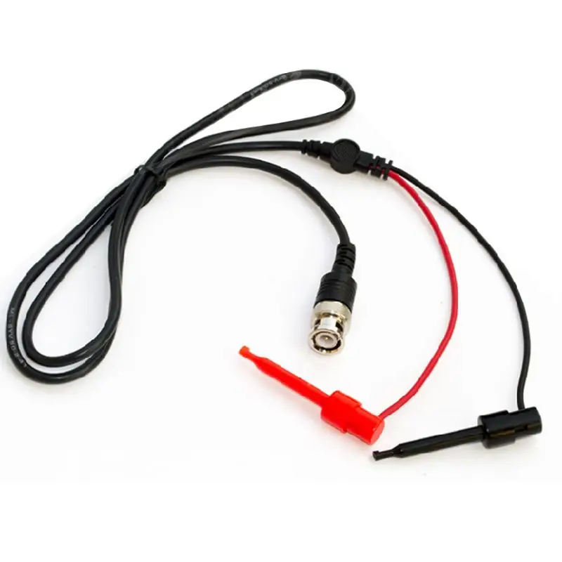 

1.1M 3.61ft BNC Oscilloscope Test Probe Dual Hook Clip Male Plug Cable Lead Wire Connector