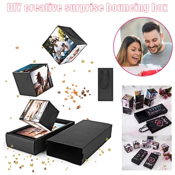 

Novelty Jumping Box Scrapbook DIY Photo Album for Lovers Day Birthday Anniversary S7JN