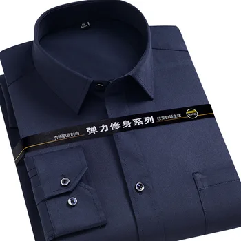 

Mens Shirts Casual Slim Fit Stretch Comfortable Breathable Professional Work Shirt Men Dress Long Sleeve Shirt Men Streetwear