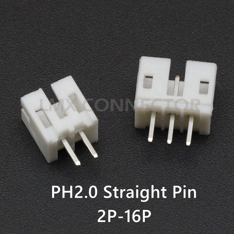50pcs JST PH 2.0 Connector 2P 3P 4P 5P 6P 7P 8P 9P 10P 11P 12P 14P 16P Pin Header 2.0mm Pitch Straight Socket | Обустройство дома